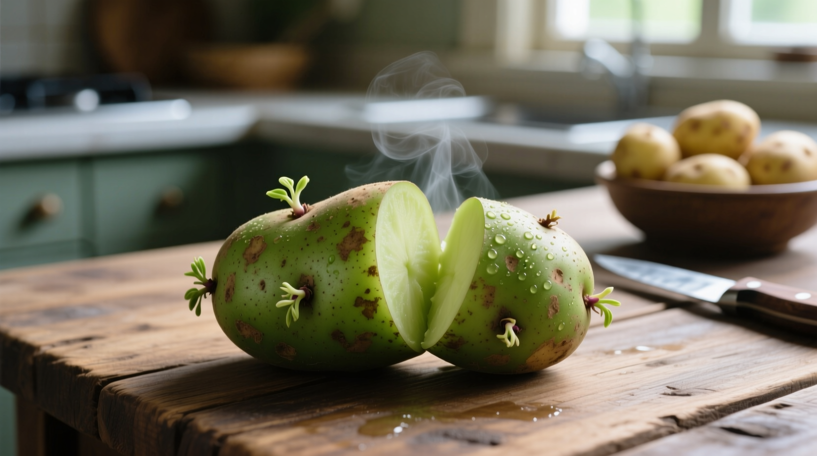 is it safe to eat green potatoes