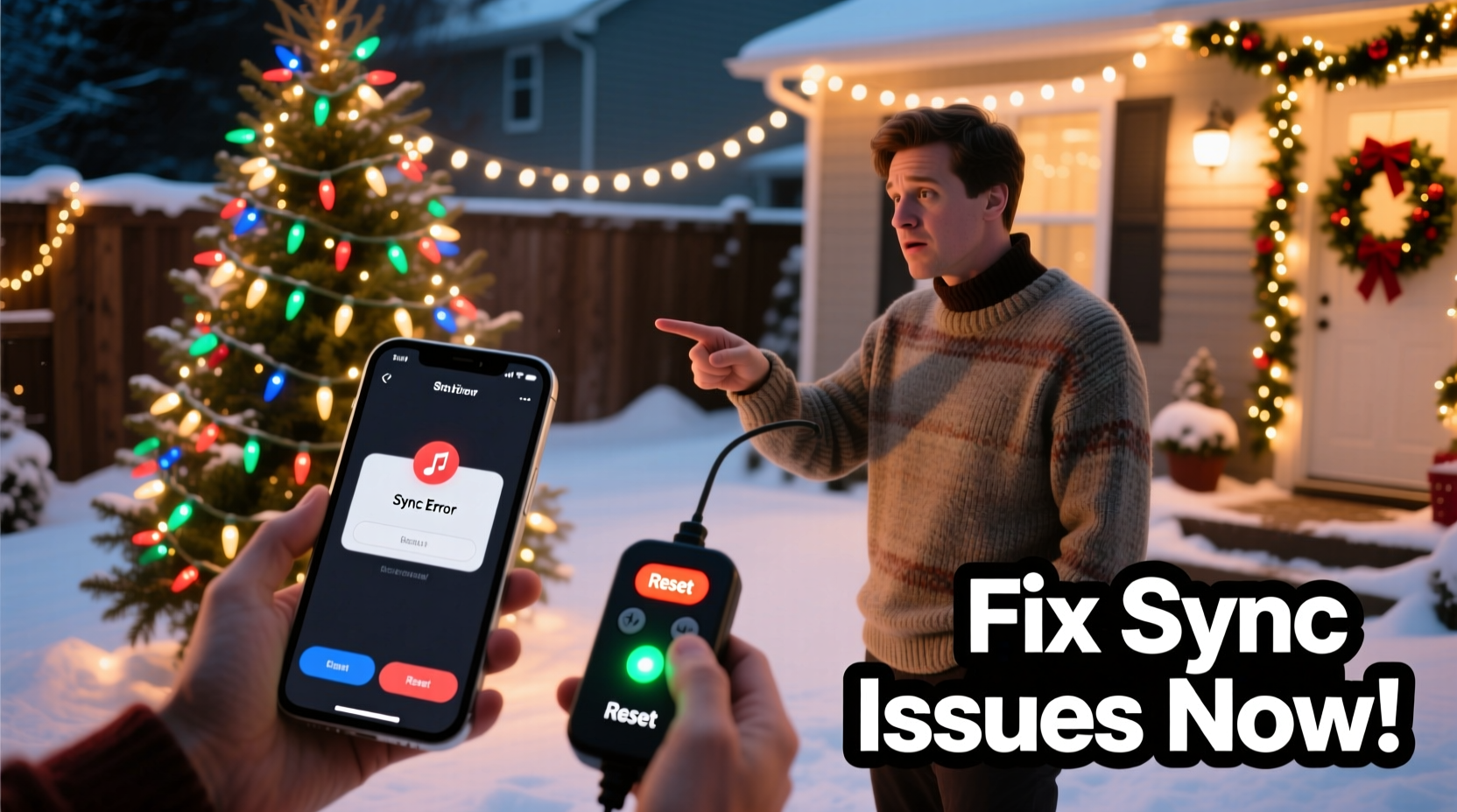 why is my programmable christmas light display out of sync reset tips