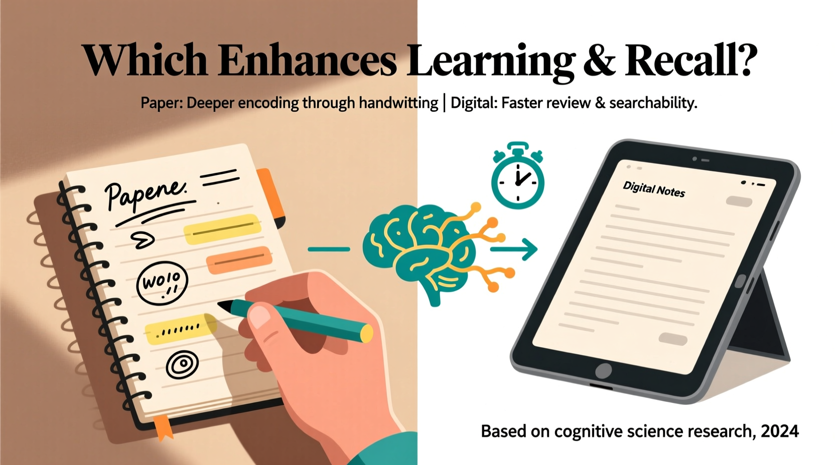 paper notebooks vs digital notes which improves learning and recall