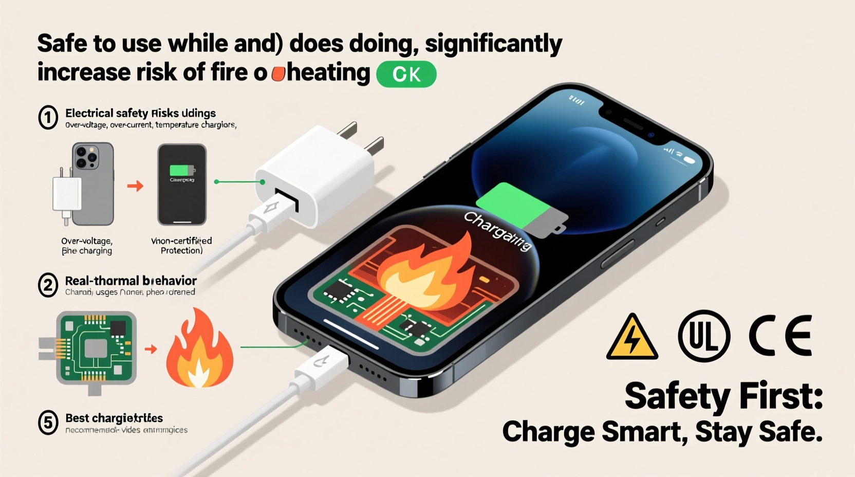 is it safe to use phone while charging or does it increase fire risk