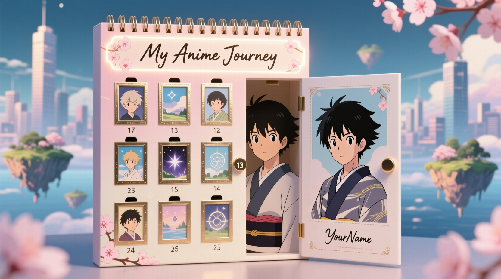 how to craft a personalized anime advent calendar with custom prints