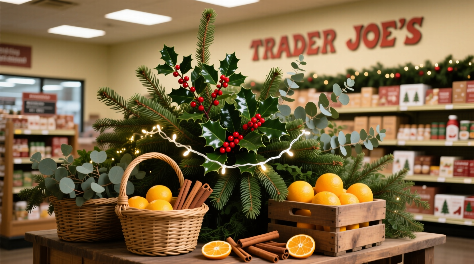trader joes holiday greenery