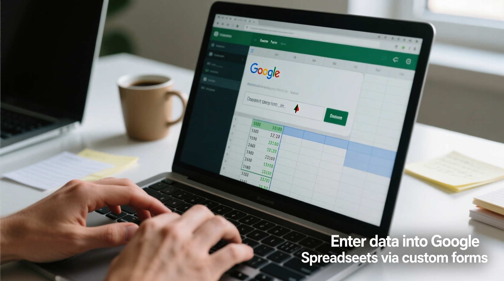 enter data into google spreadsheets via custom forms