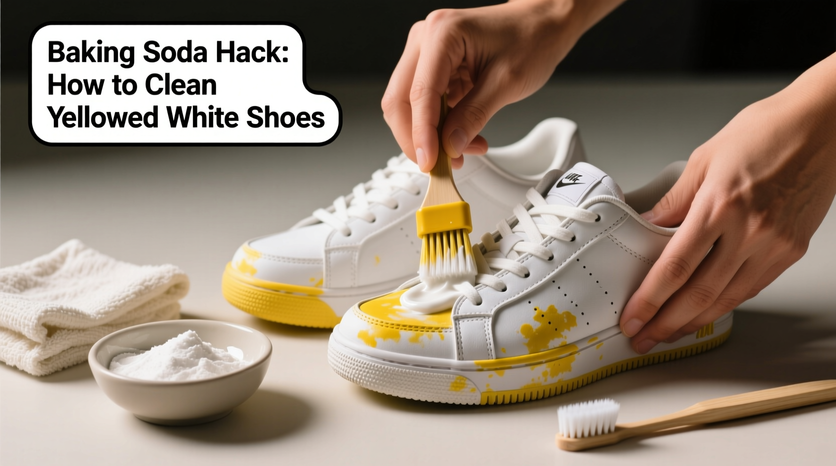 How To Clean White Shoes That Turned Yellow Baking Soda Hacks