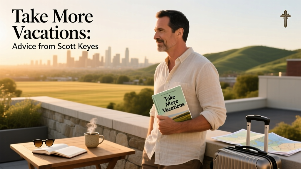 Scott Keyes from Scott's Cheap Flights holding his new book