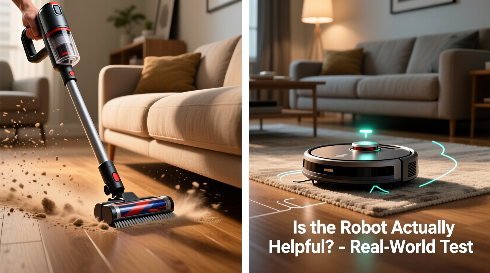 cordless vacuum vs robot vacuum is the robot actually helpful or just gets stuck