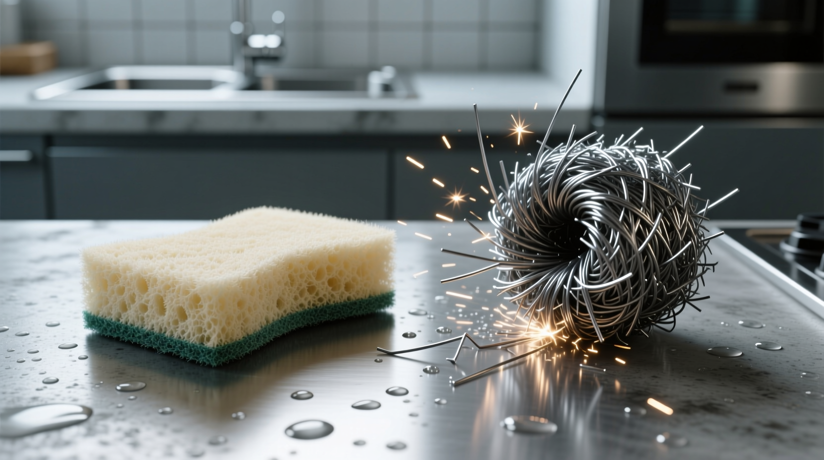 scouring pad vs steel wool