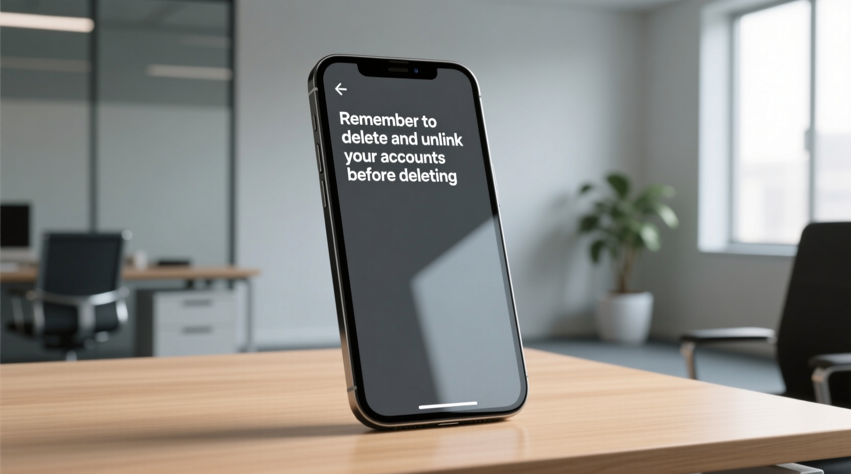 remember to delete and unlink your accounts before dele