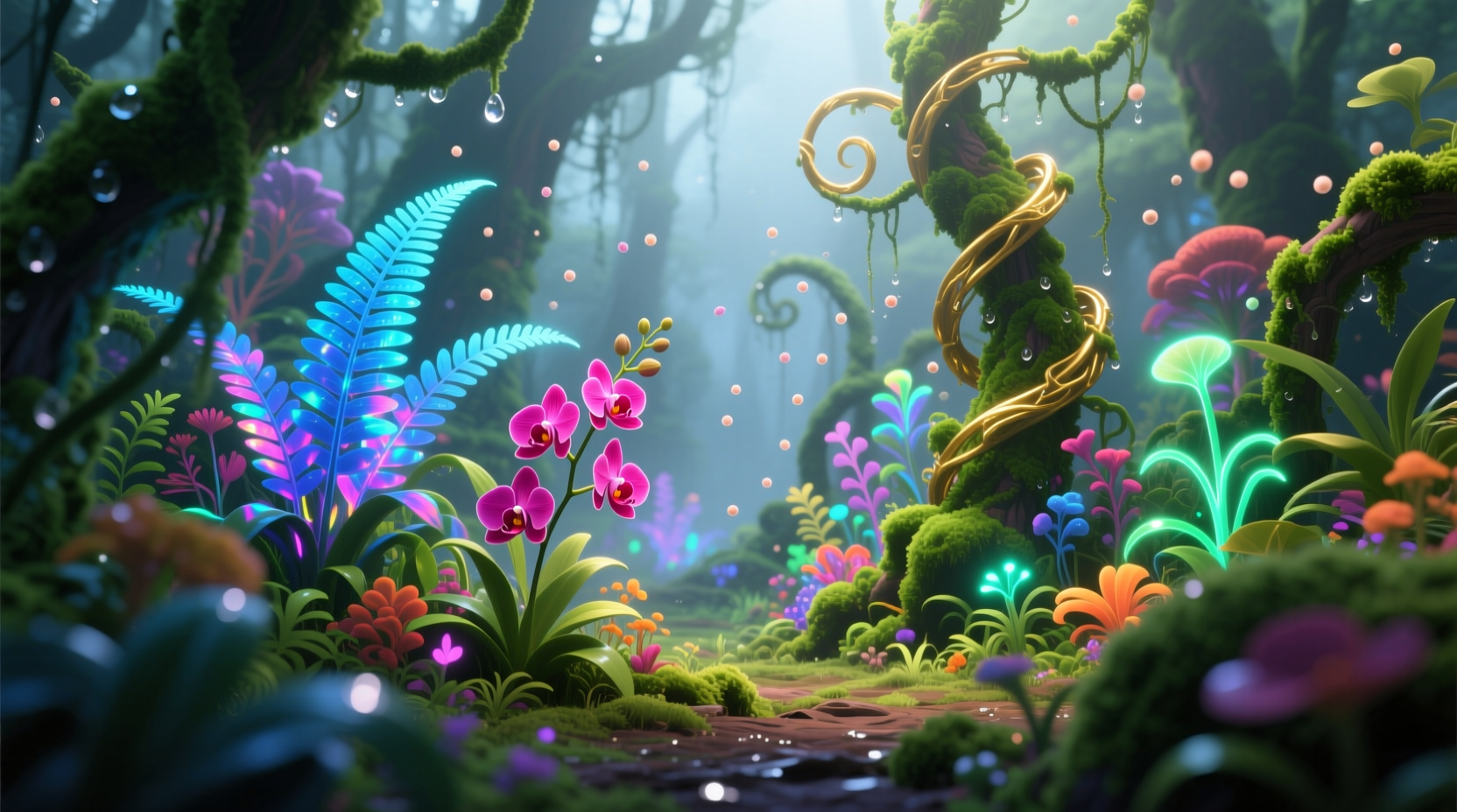 multi coloured plants