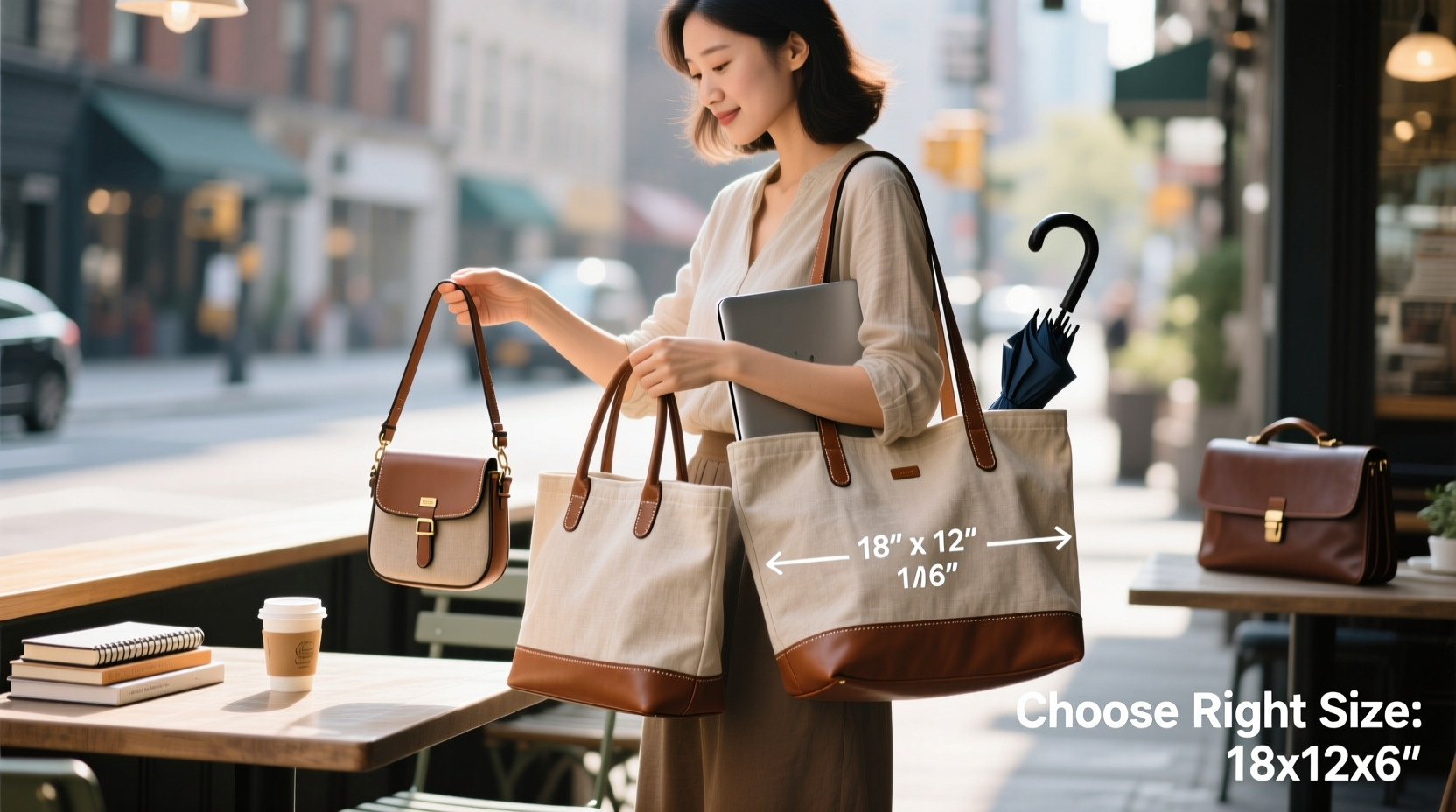 how to choose the right size tote for daily errands and work