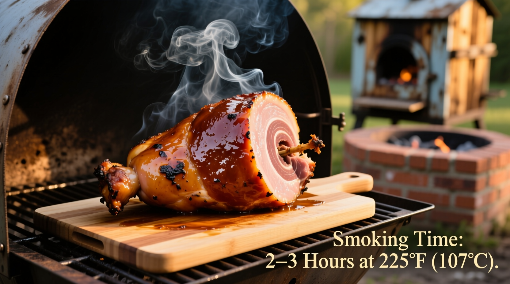 how long to smoke a cooked ham