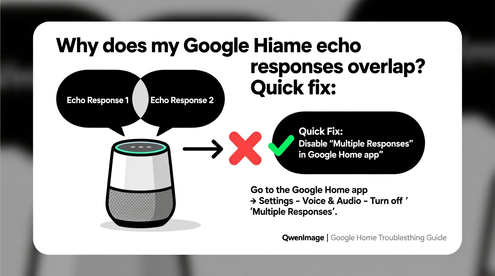 why does my google home echo responses quick fix for overlap