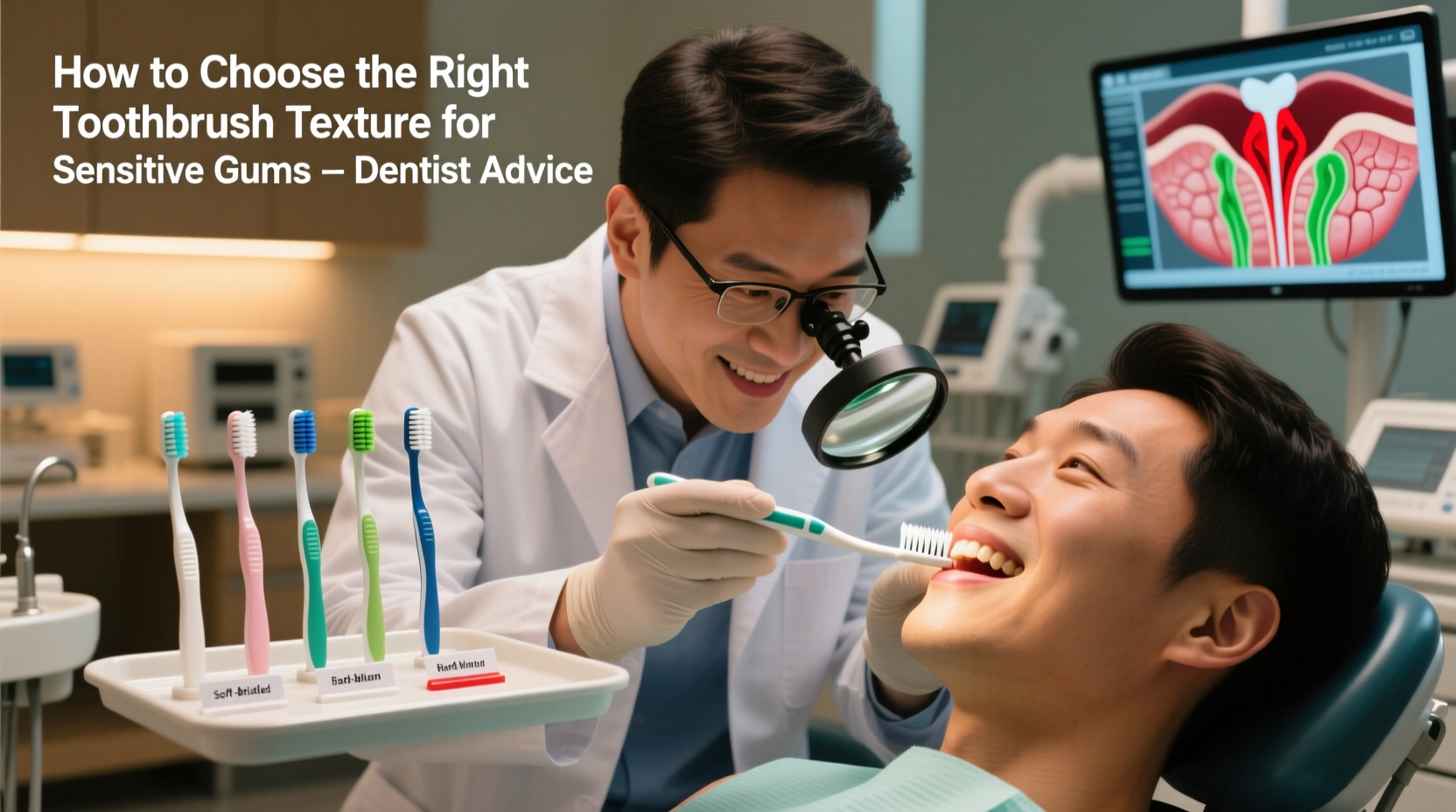 how to choose the right toothbrush texture for sensitive gums dentist advice