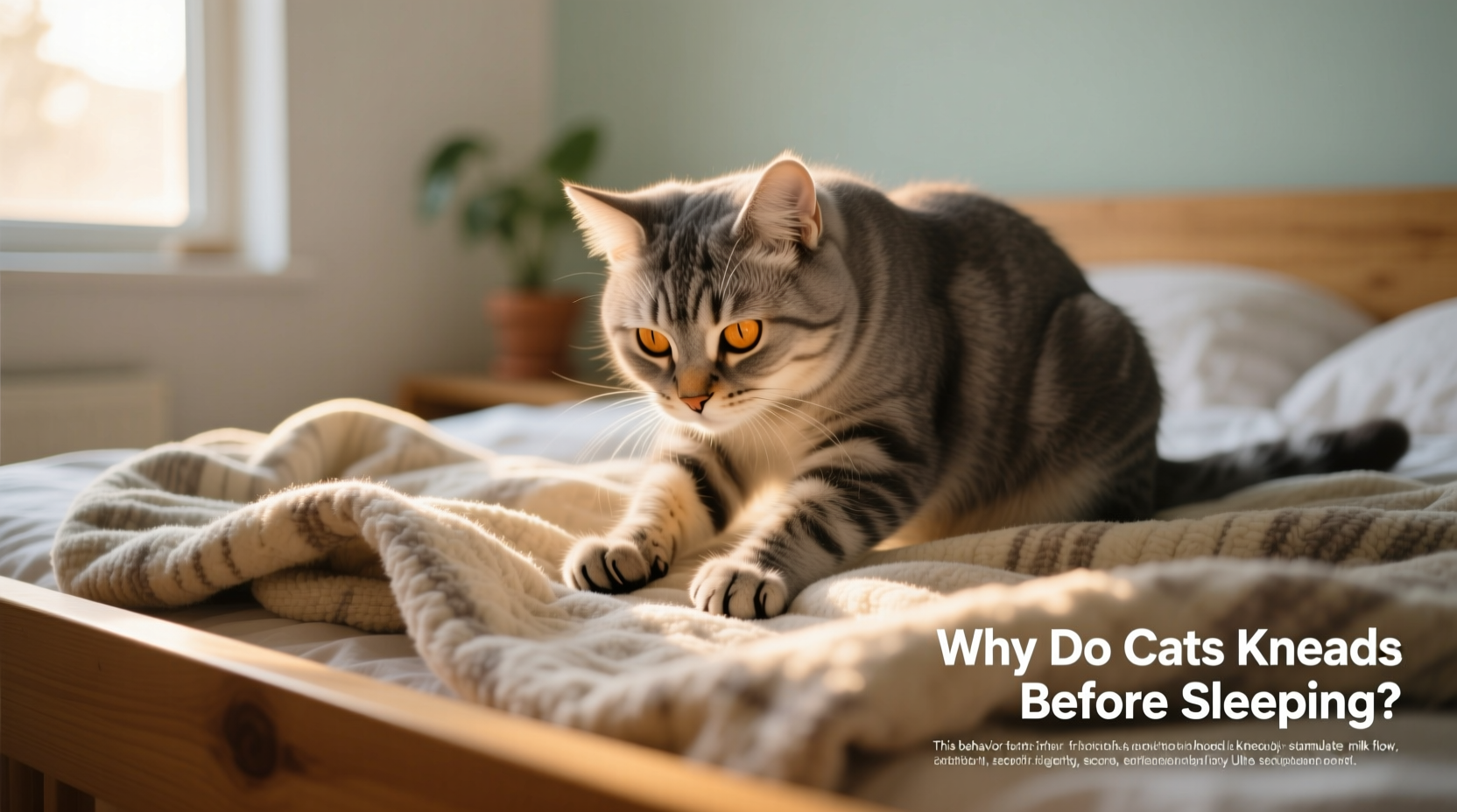 why does my cat knead blankets before sleeping behavioral explanation