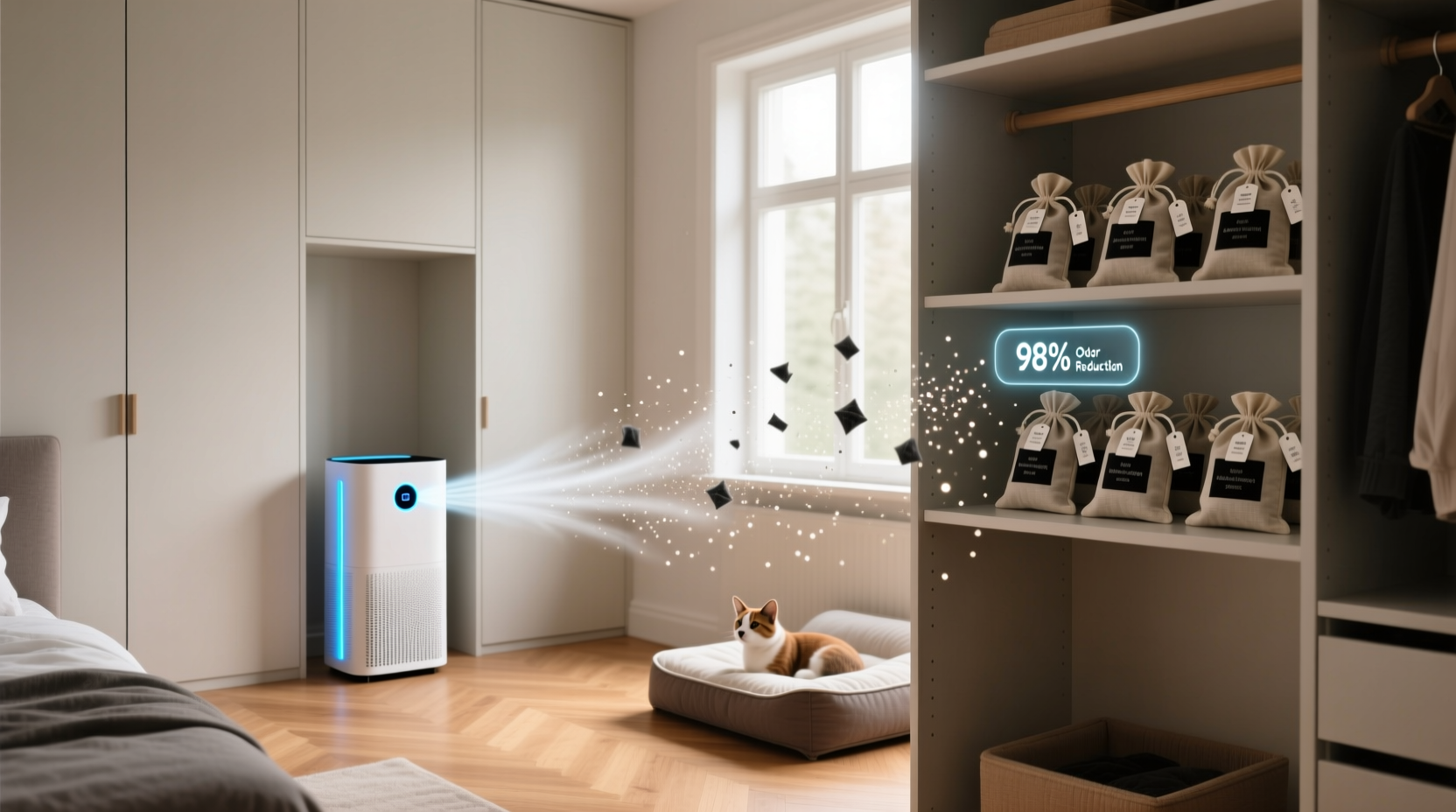 closet organization tips air purifiers vs charcoal for pet odor