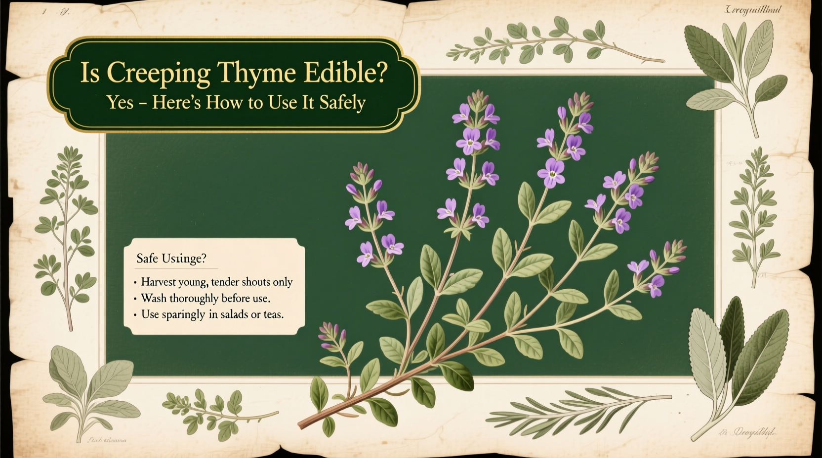 5 Ways to Use Edible Creeping Thyme | TheHomeSprouts
