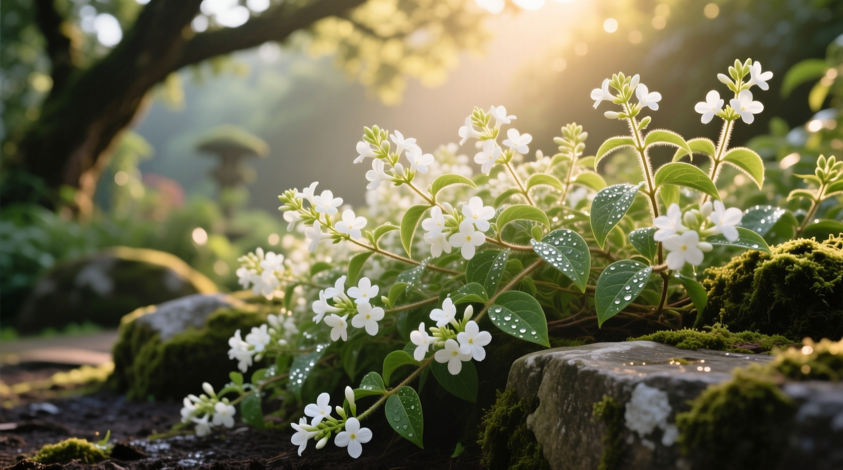 white bacopa plants