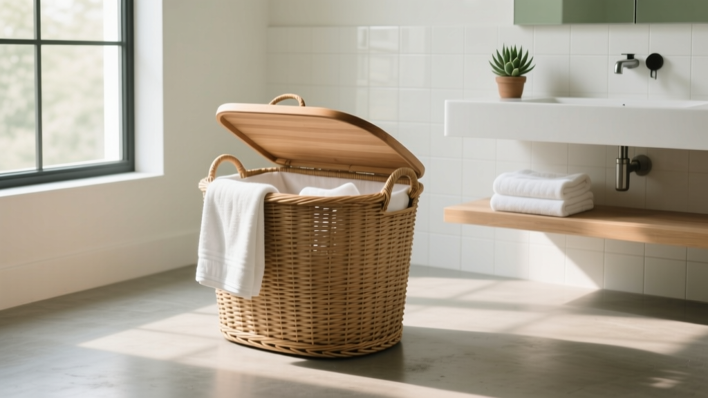 Best Wicker Laundry Hamper with Lid for Bathrooms