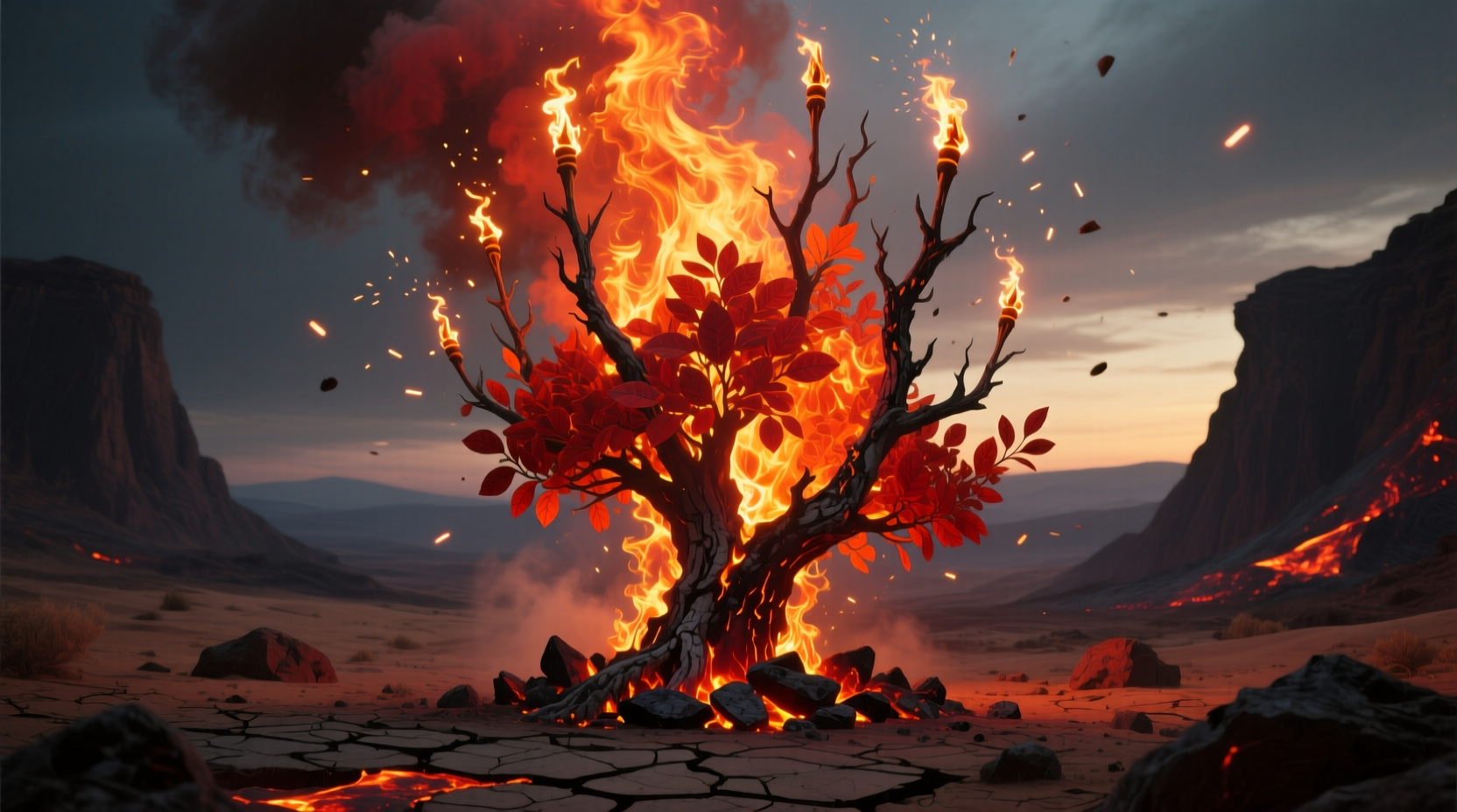 flaming bush