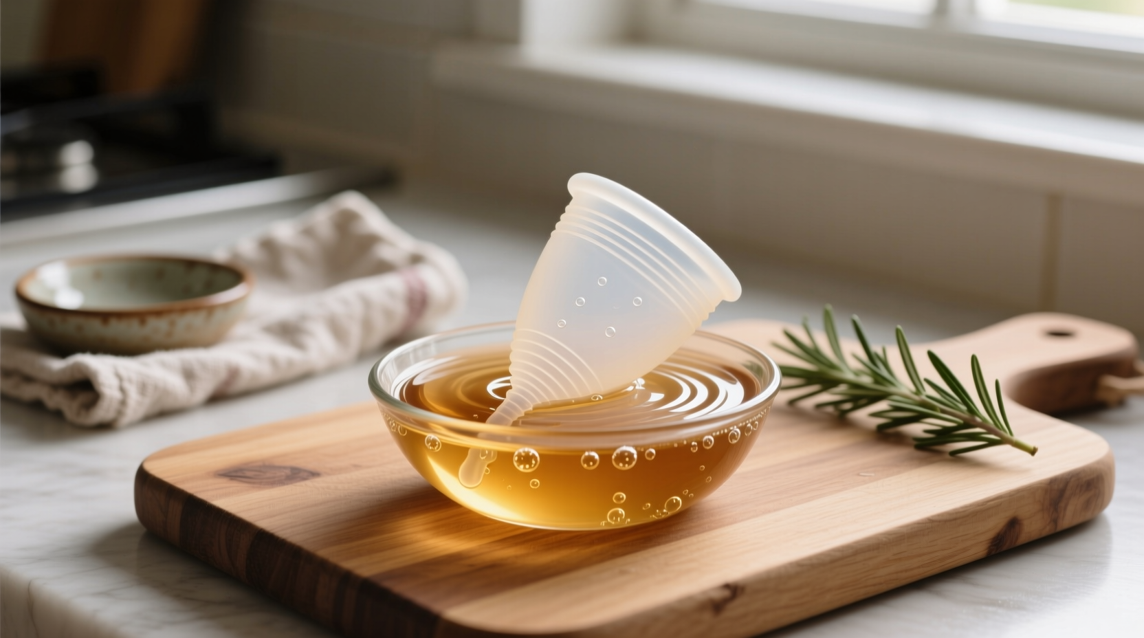 how to clean a menstrual cup with apple cider vinegar