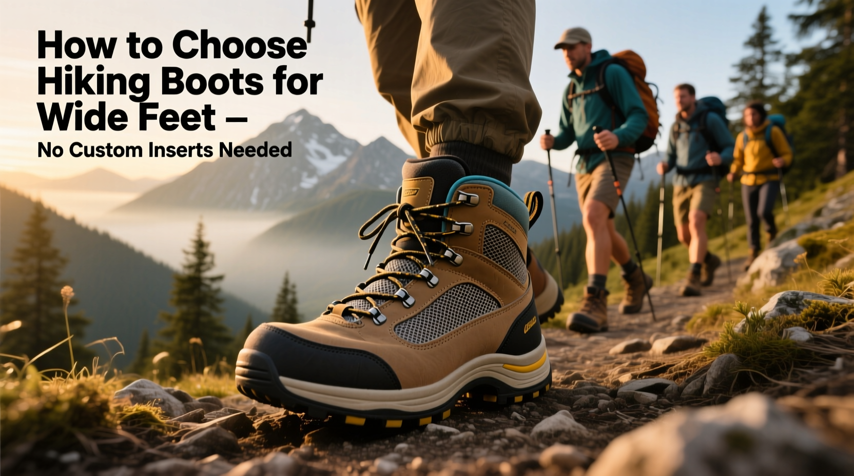 how to choose hiking boots that work for wide feet without custom inserts
