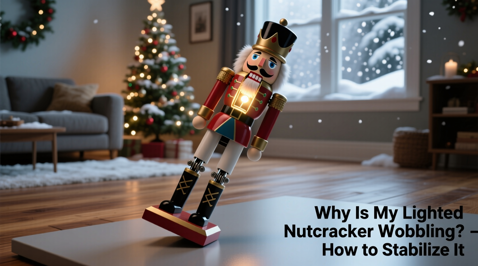 why is my lighted christmas nutcracker wobbling how to stabilize it