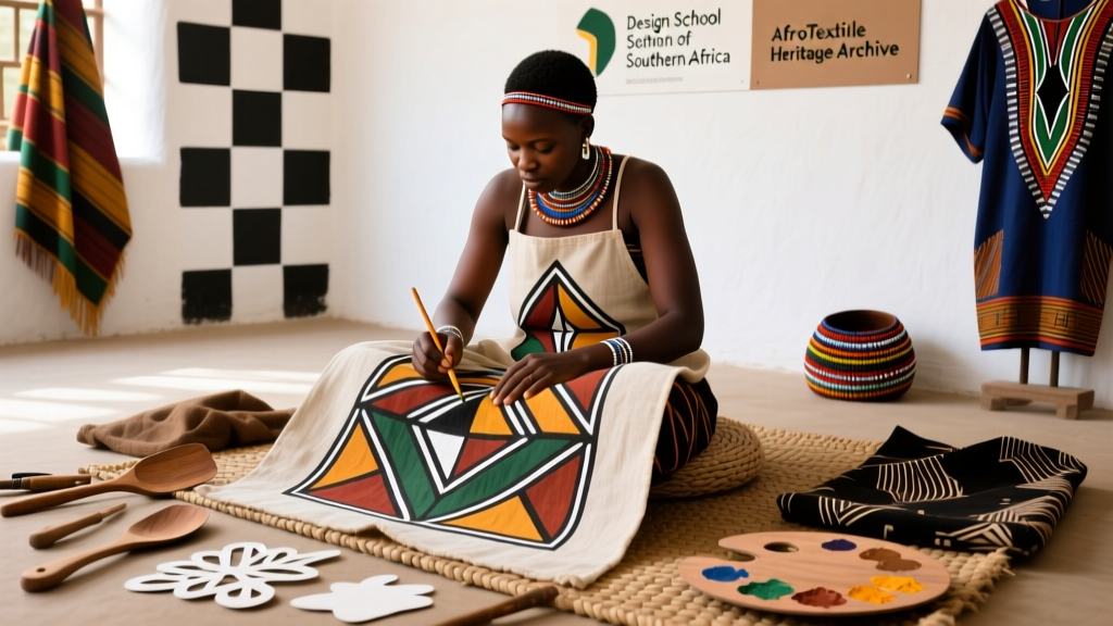 South African Ndebele Painted Apron Creation Process And Geometry