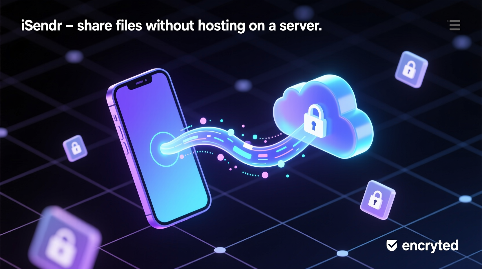 isendr shares files without hosting them on a server fo