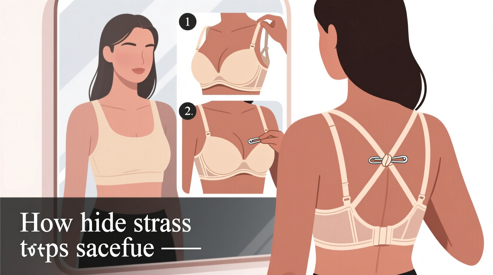 how to hide bra straps under racerback tops without safety pins