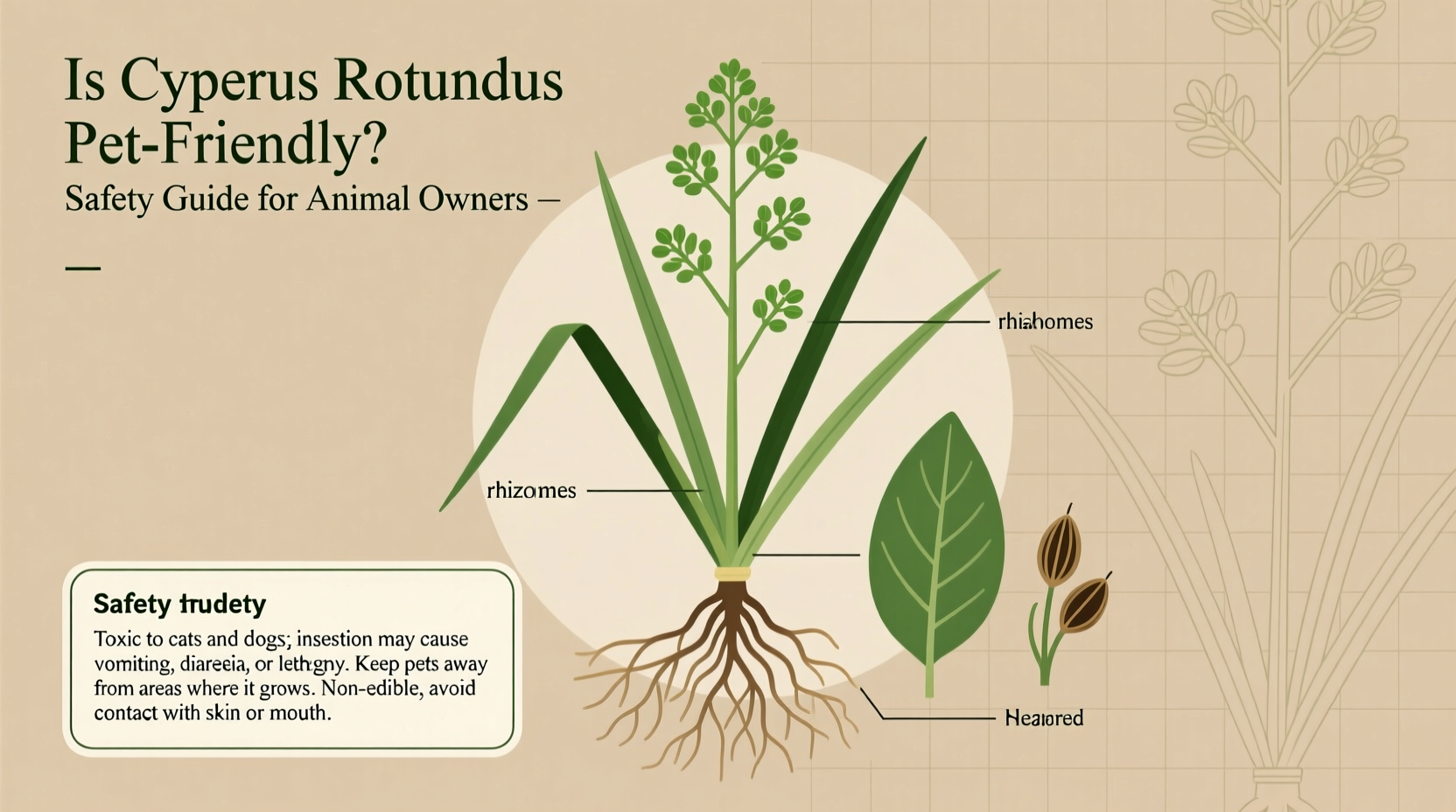 Is Cyperus Rotundus Pet-Friendly? Safety Guide for Animal Owners