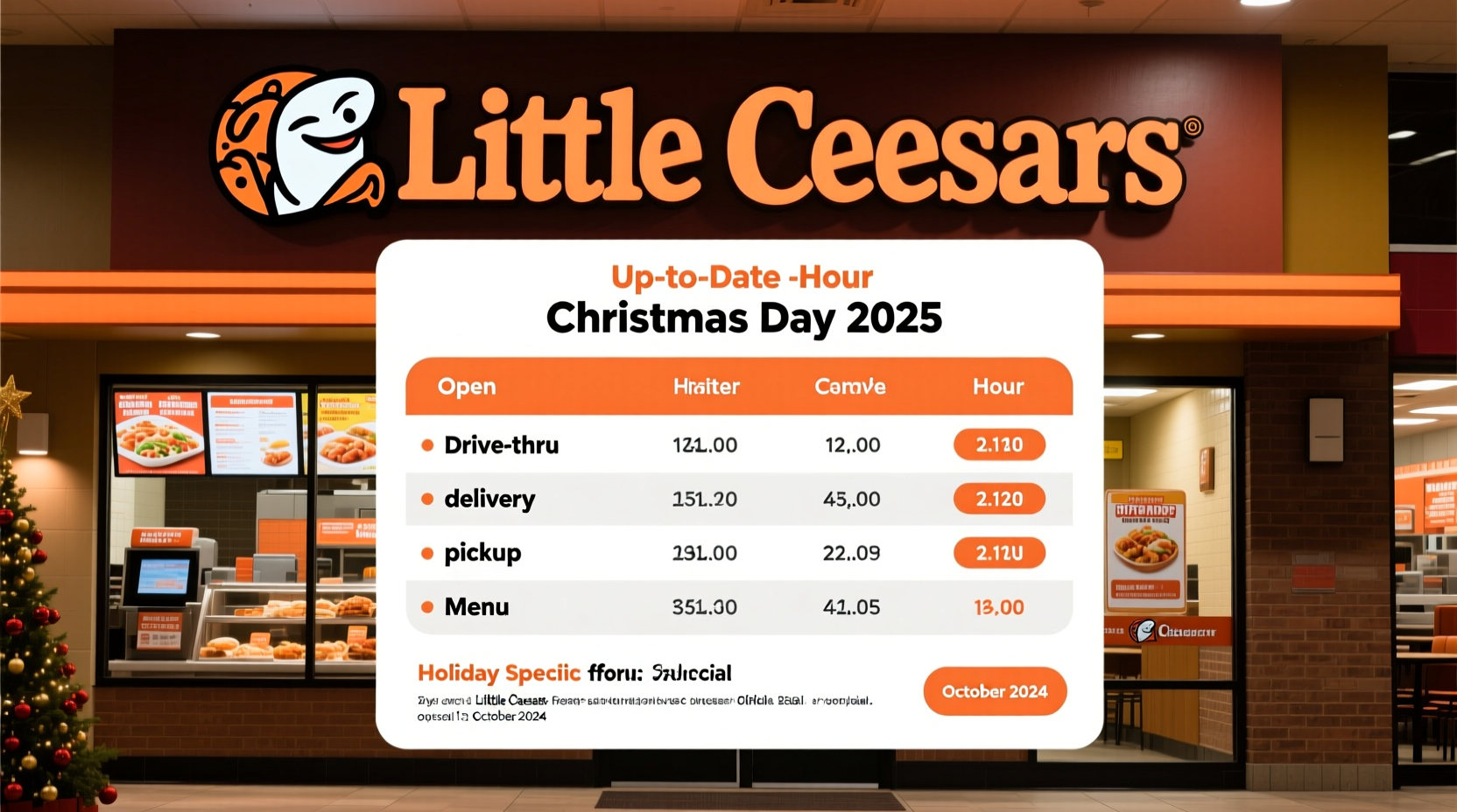 is little caesars open for christmas
