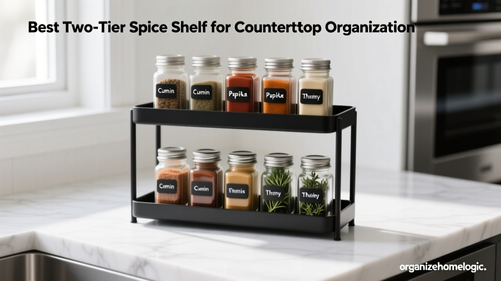 Best Two-Tier Spice Shelf for Countertop Organization