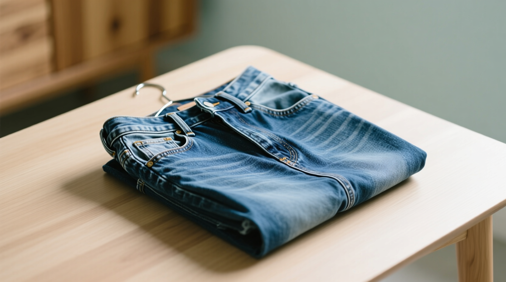 folded jeans vs hanging which preserves denim better