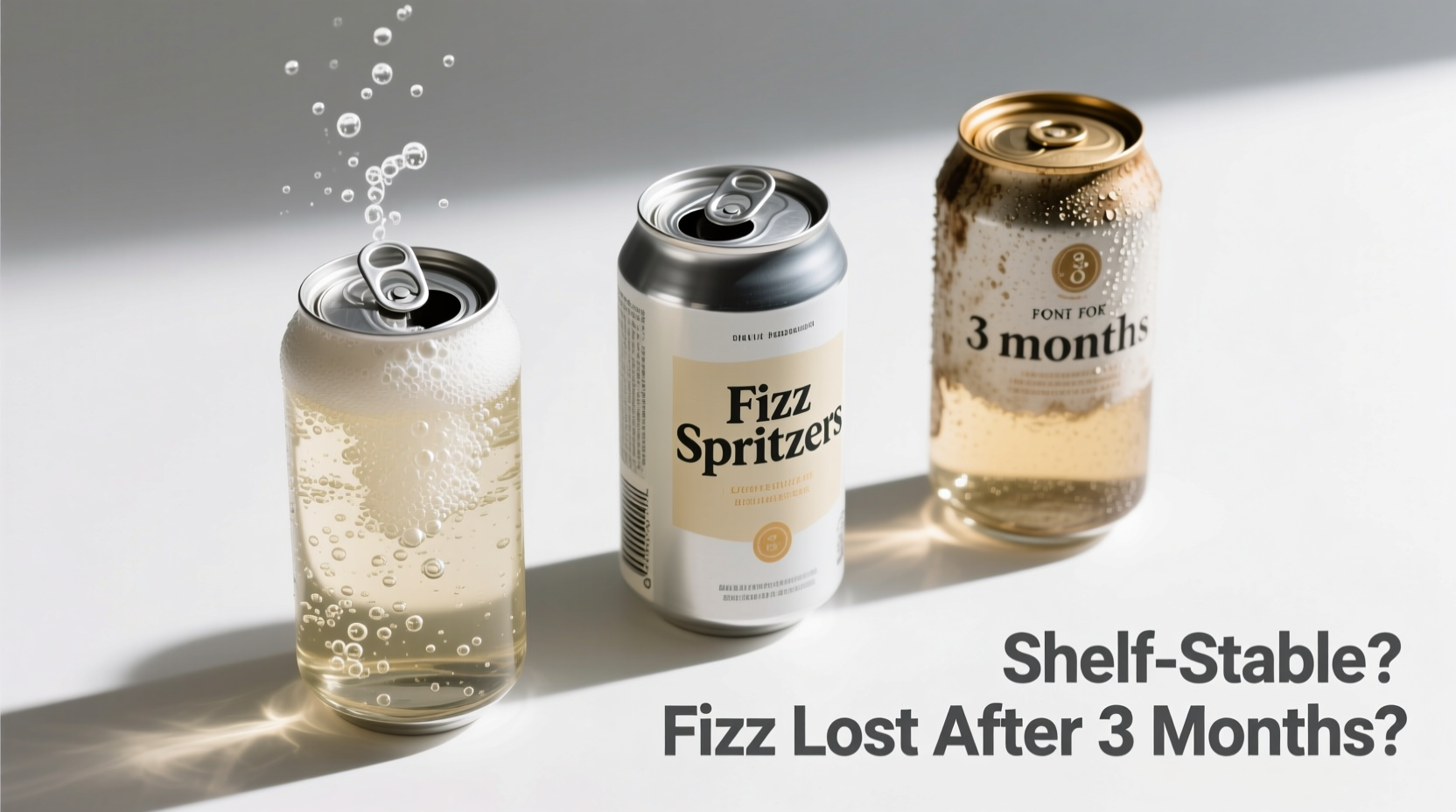 are canned wine spritzers actually shelf-stable or do they lose fizz after 3 months