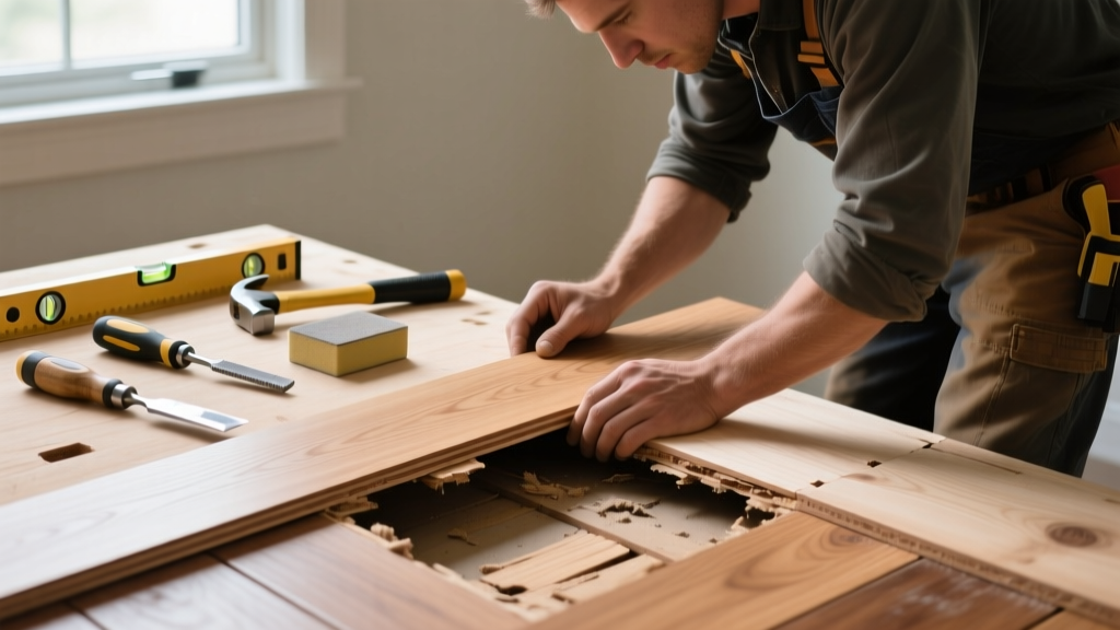 Fix Hardwood Floor Crowning: Replace Damaged Board