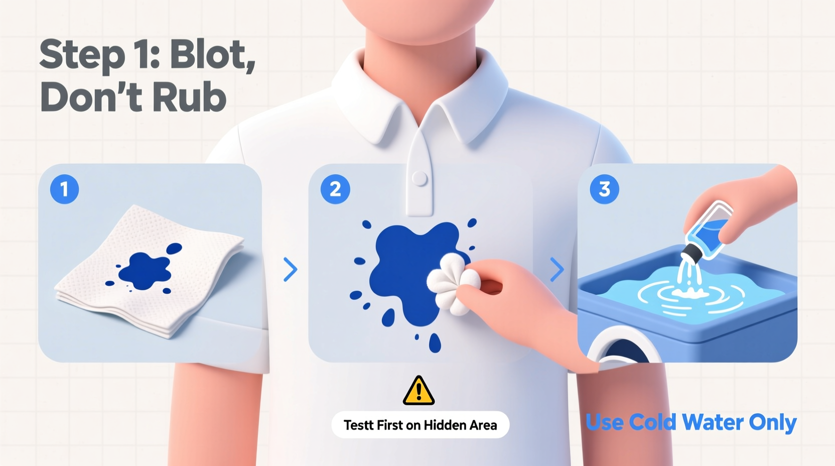 how to safely remove ink stains from light colored clothes