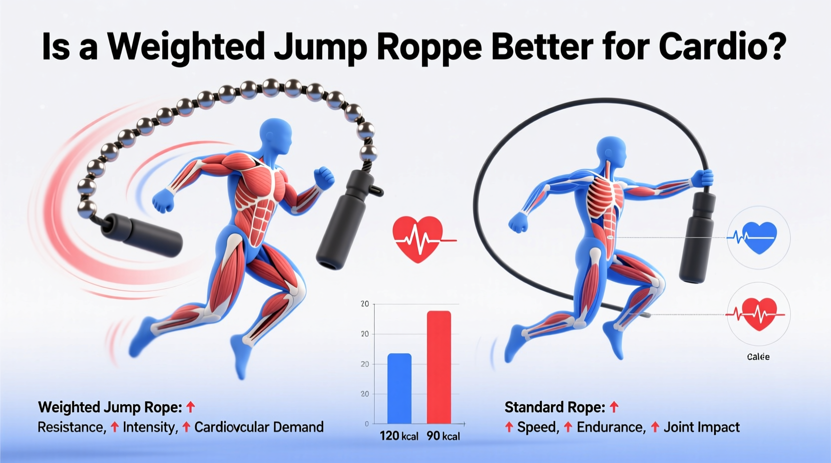 is a weighted jump rope better for cardio than a standard one