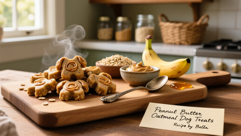Peanut Butter Oatmeal Dog Treat Recipe