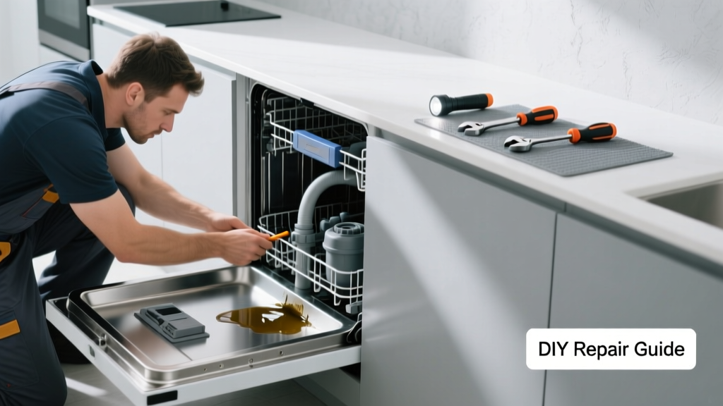 How to Fix a Dishwasher Leaking in the Kitchen