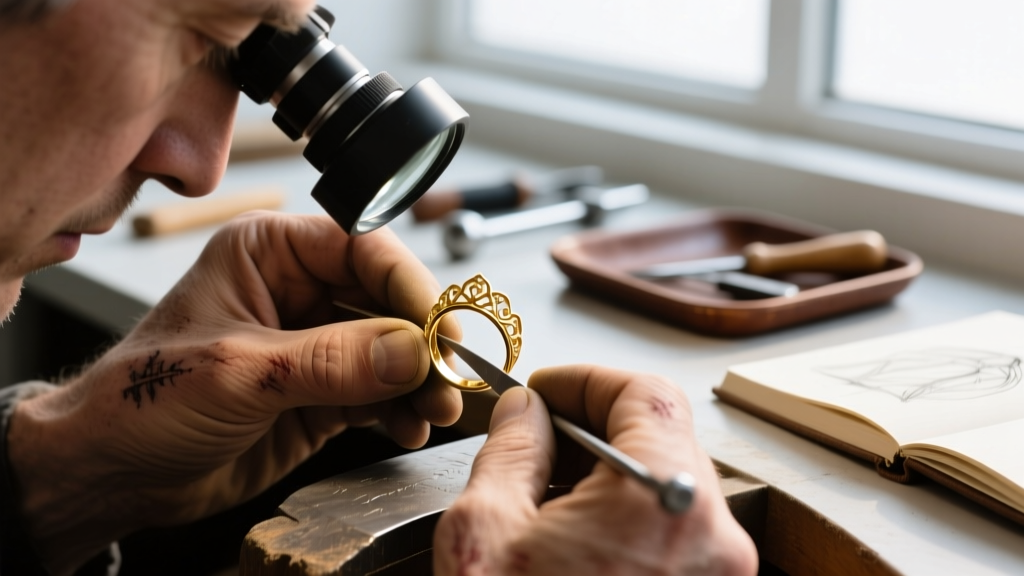 Macro shot of a jeweler