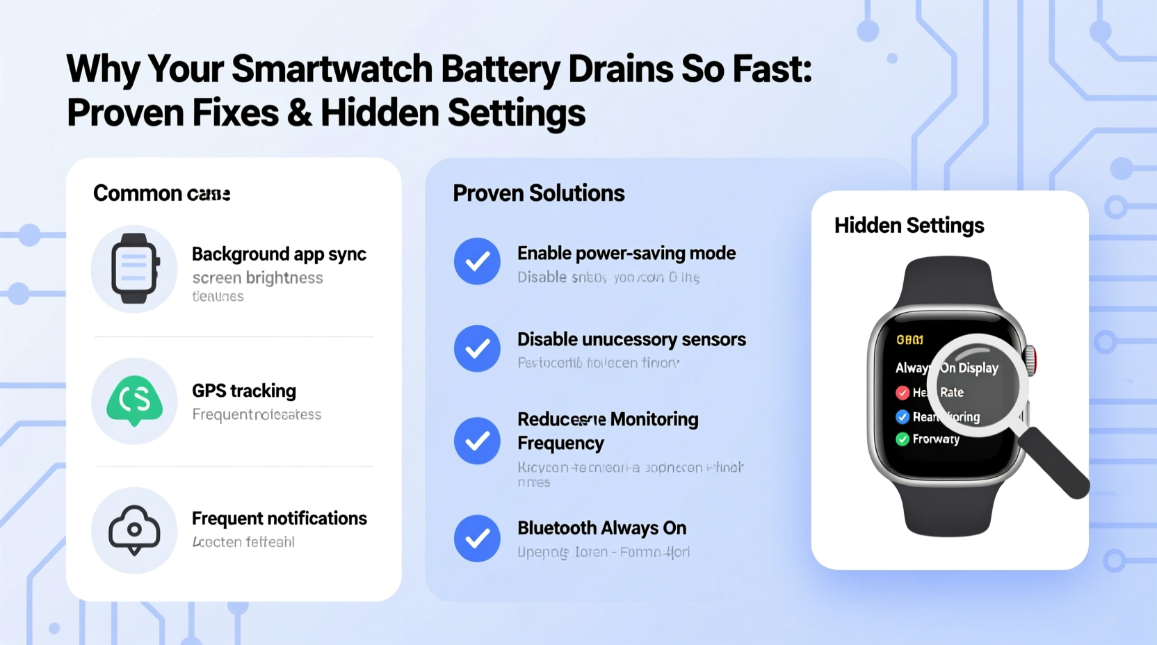 why does my smartwatch battery drain so fast proven fixes and hidden settings