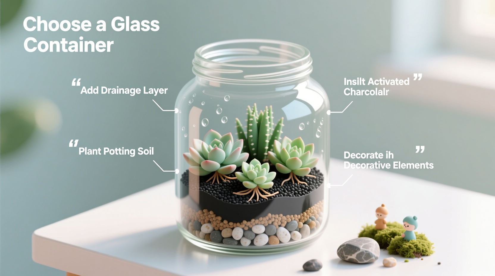 5 Steps to Build a Succulent Terrarium | TheHomeSprouts