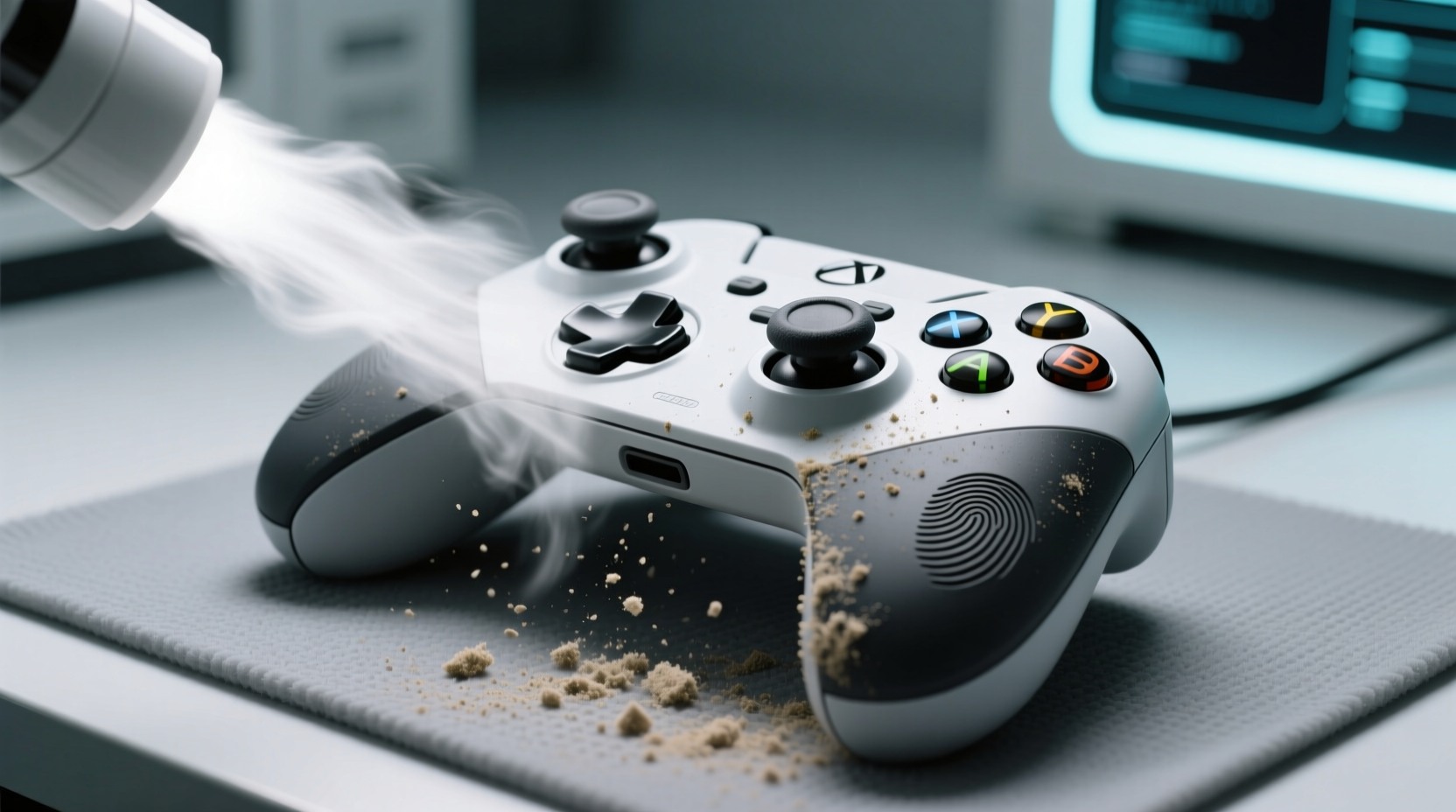 how to clean plush gaming controller grips safely