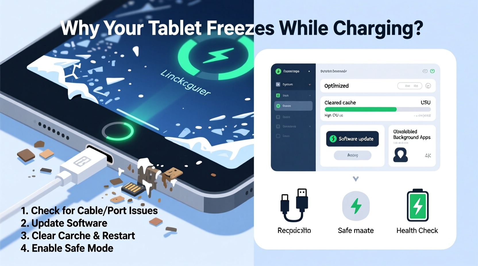 why does my tablet freeze when charging and how to fix it