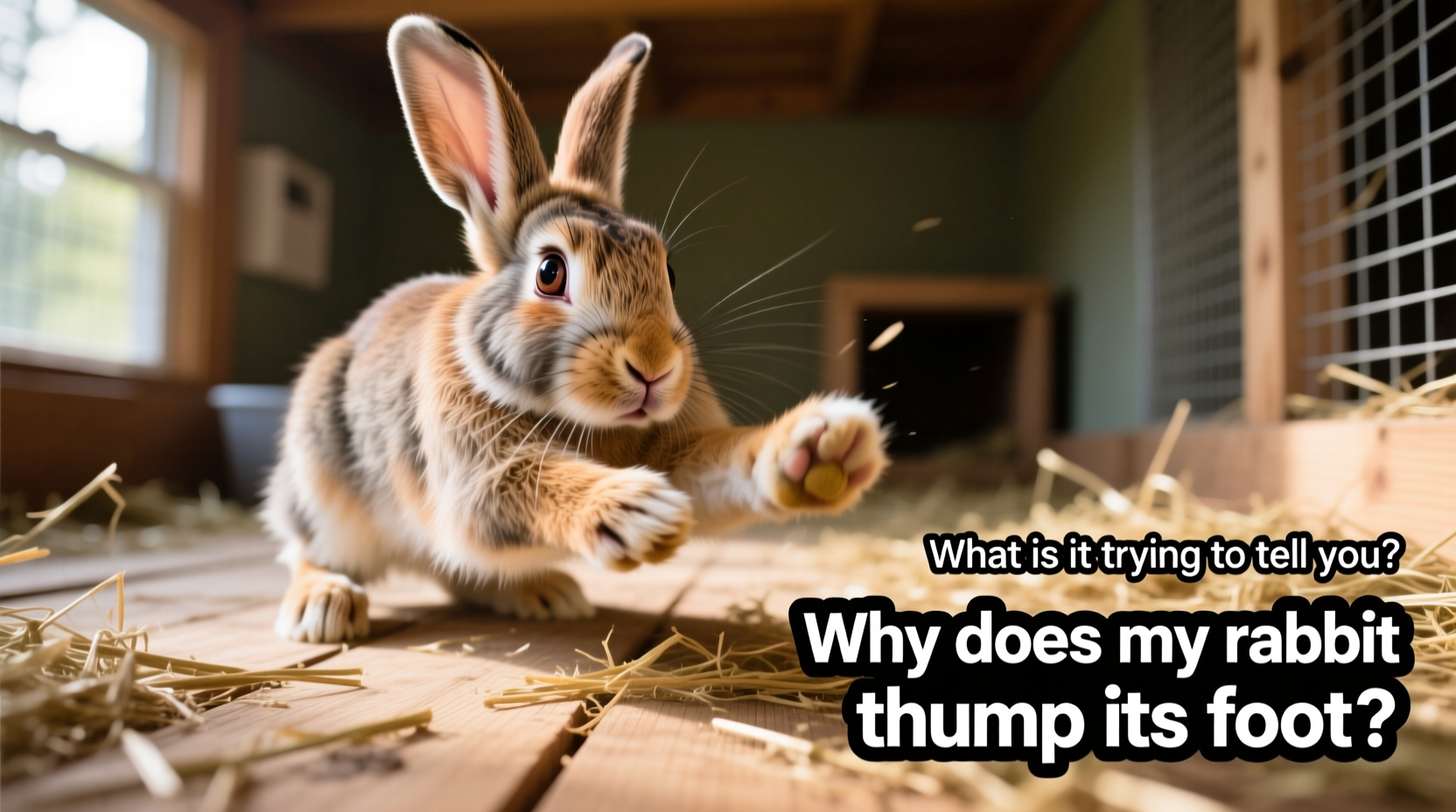 why does my rabbit thump its foot and what is it trying to tell you