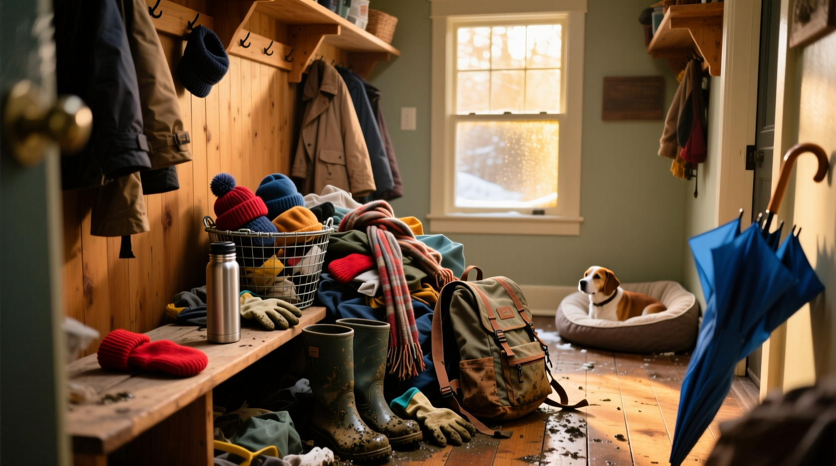 items to toss from mudroom before it gets cold