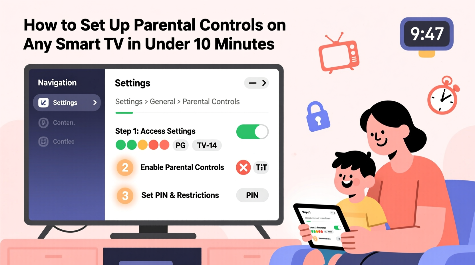 how to set up parental controls on any smart tv in under 10 minutes