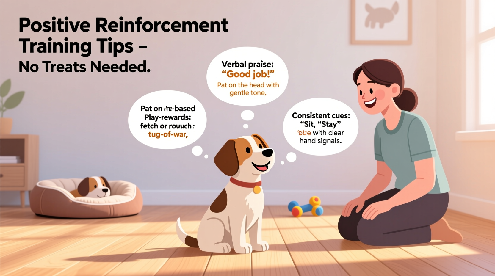 how to train a puppy without using treats positive reinforcement tips