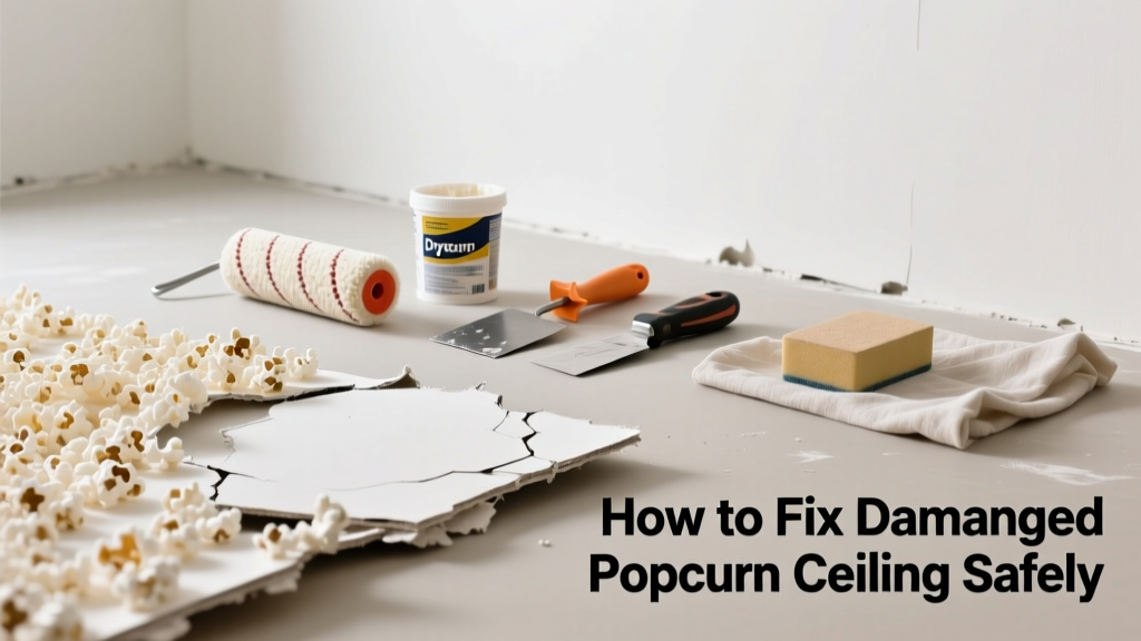 How to Fix Damaged Popcorn Ceiling Safely