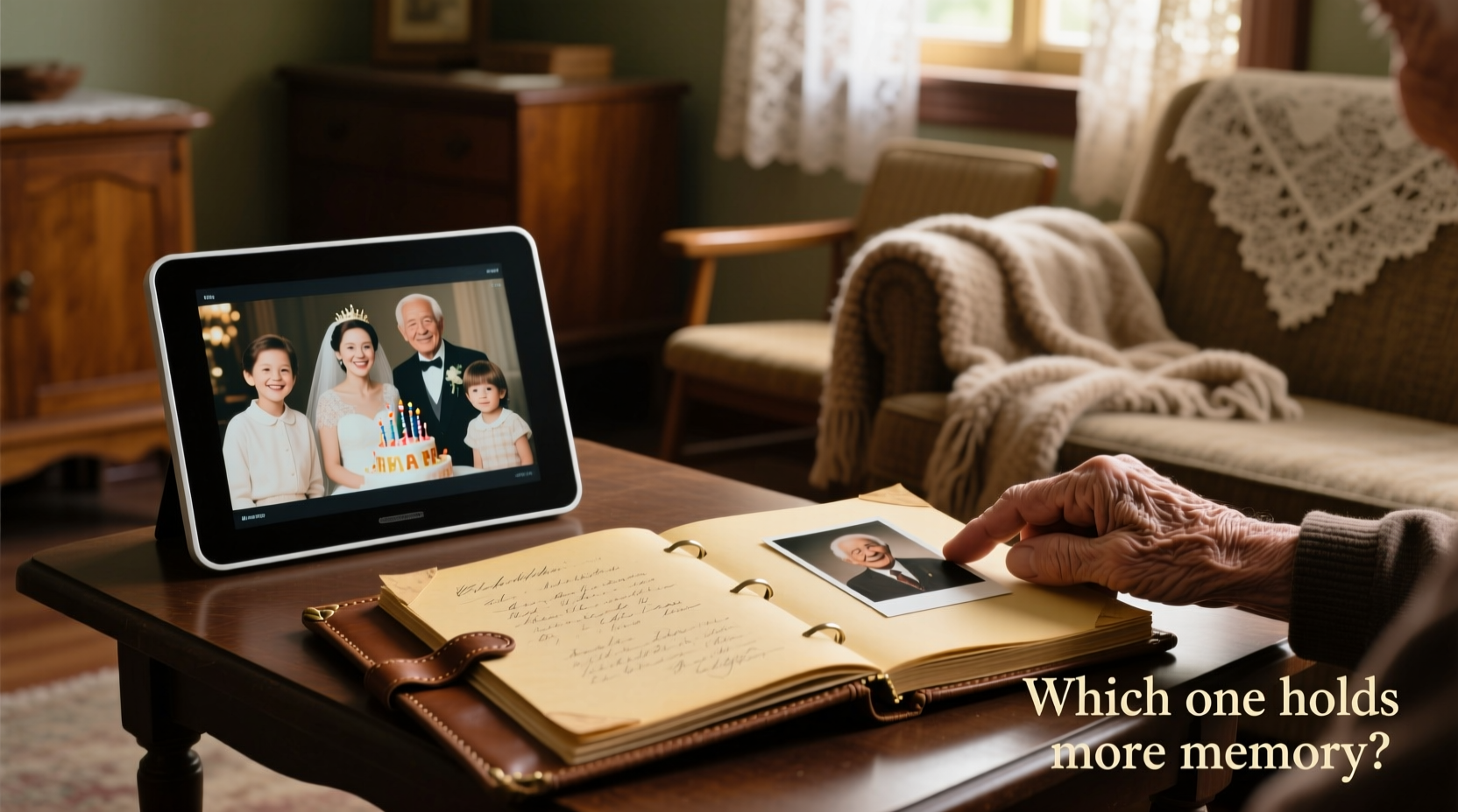 digital photo frame vs printed album which do older relatives appreciate more
